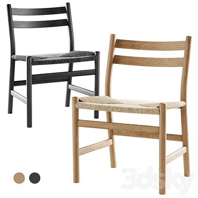Carl Hansen chair CH 47 _ Wooden dining chair 3ds Max