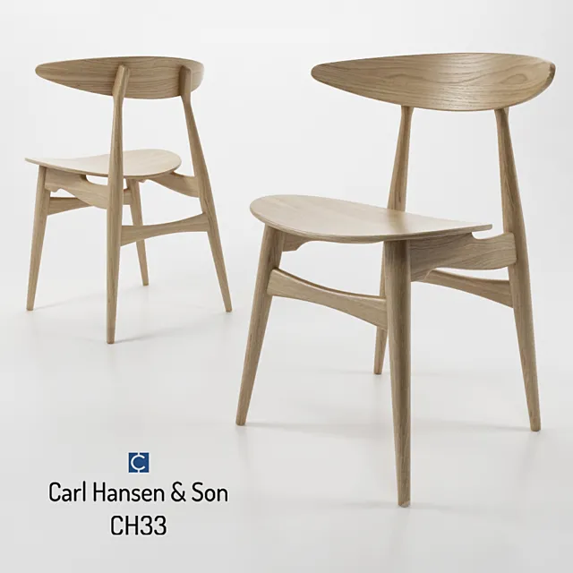 Carl Hansen & Son CH33 3ds Max