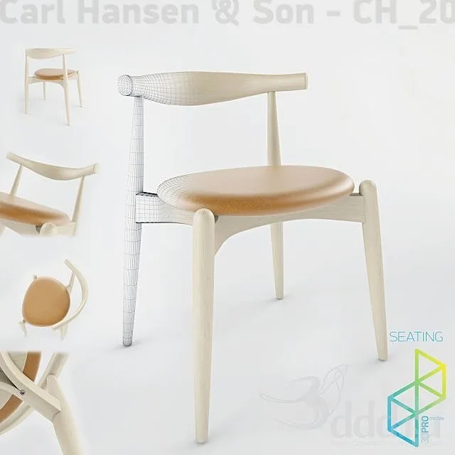 Carl HansenSon CH20 Elbow chair 3ds Max