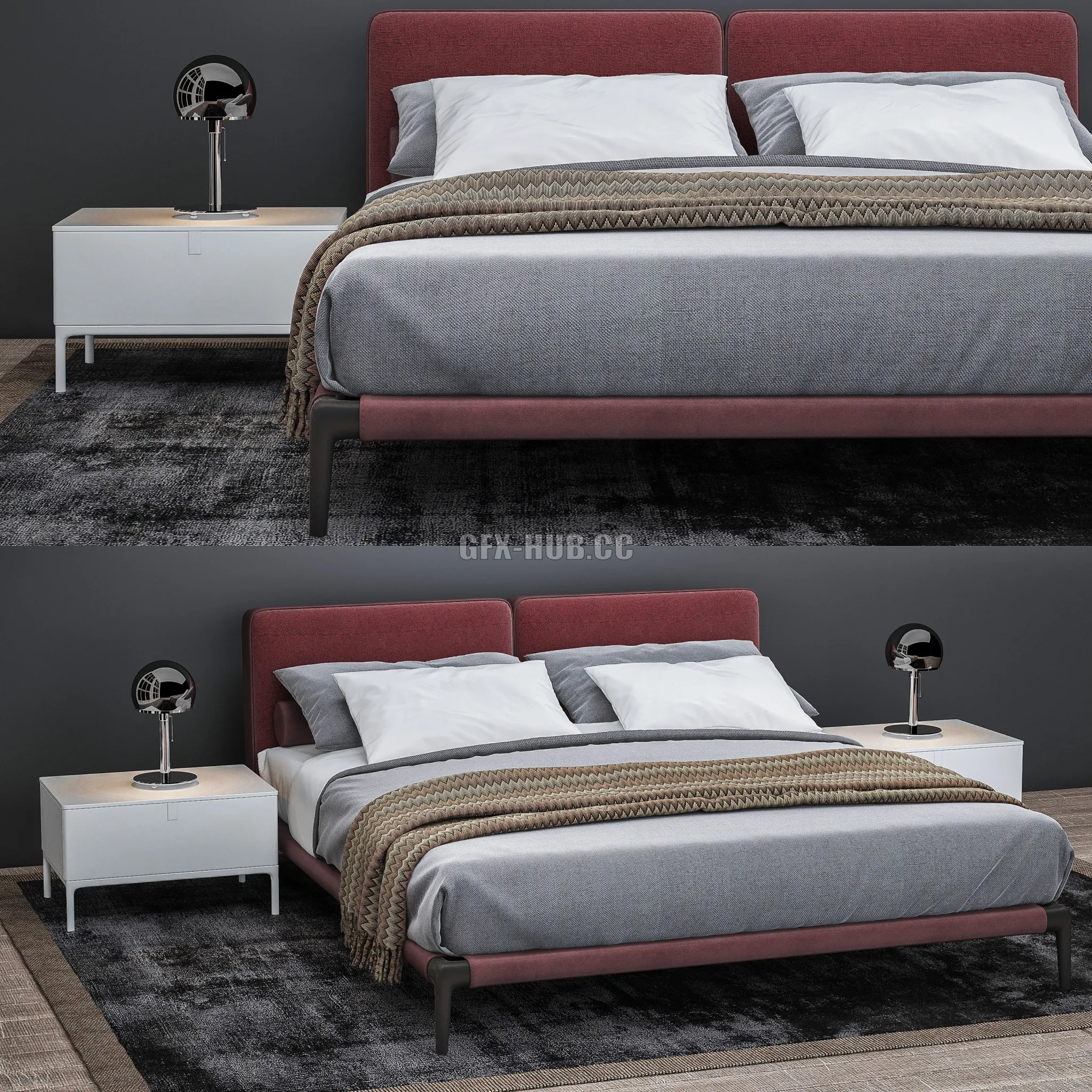 Carlo Colombo bed 3dsMax Model