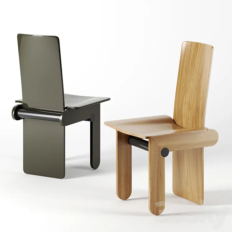 Carlo Scarpa Dining Chairs for Gavina – 1974 3DS Max