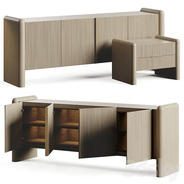 Carlyle Collective ELEMENTS 6.1 WOOD CREDENZA 3dsMax Model