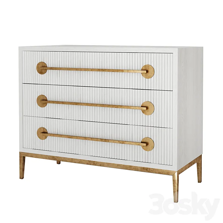 Carlyle Three-Drawer Chest 3DS Max