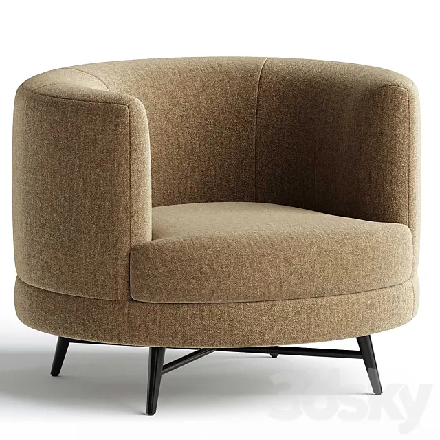Carmela Swivel Chair 3ds Max