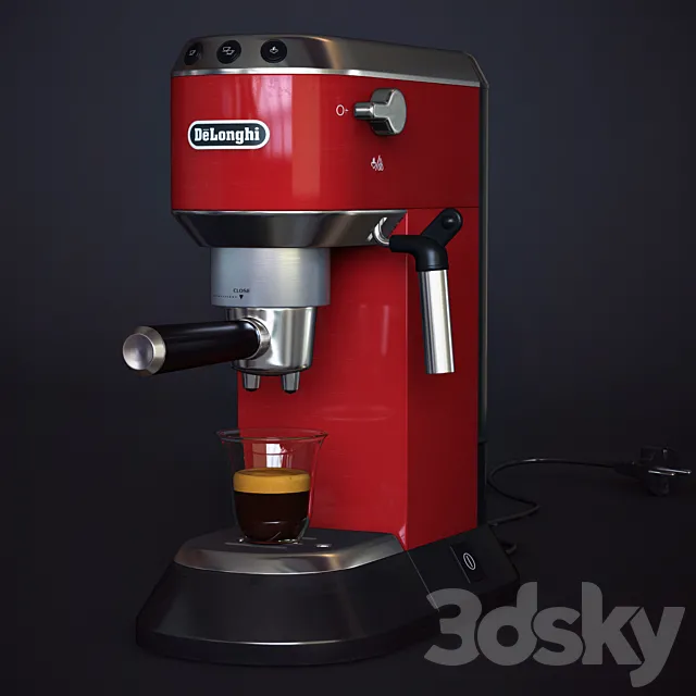 Carob coffee maker Delonghi EC 680 R 3ds Max