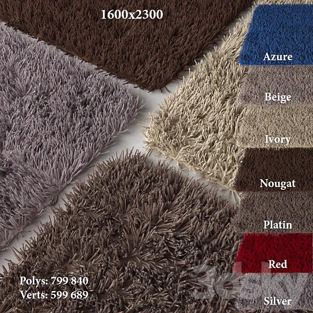 Carpet 1600h2300 Collie (7 colors) 3DSMax File