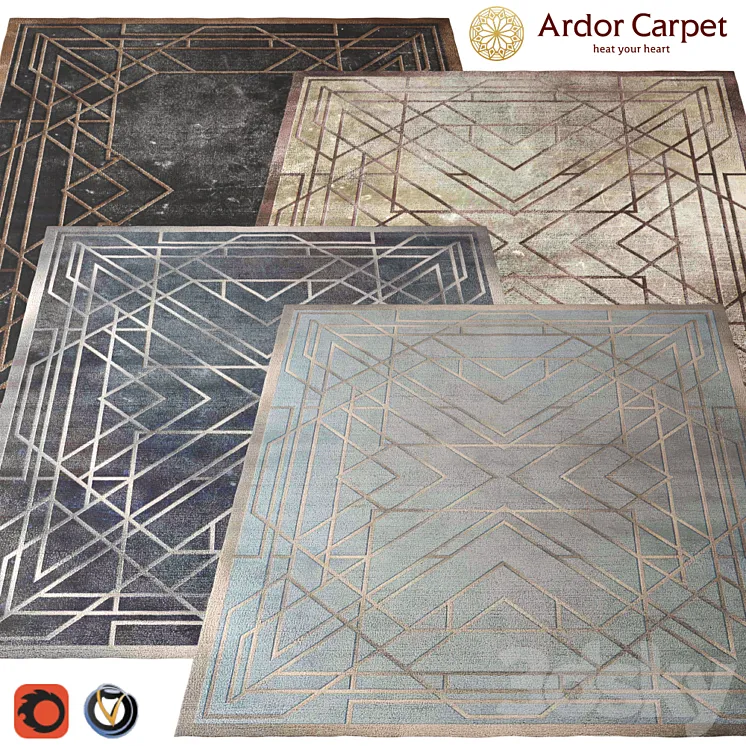 Carpet Ardor (Echelle) 2400h3000 (4 colors) 3DS Max