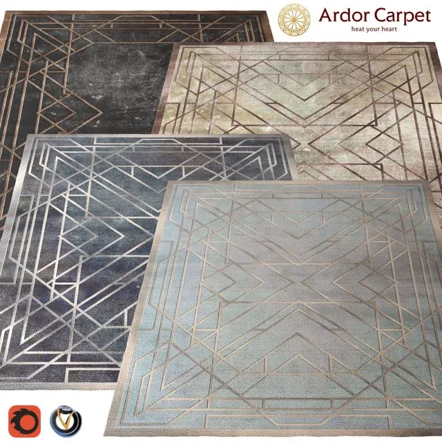 Carpet Ardor (Echelle) 2400h3000 (4 colors) 3dsMax Model