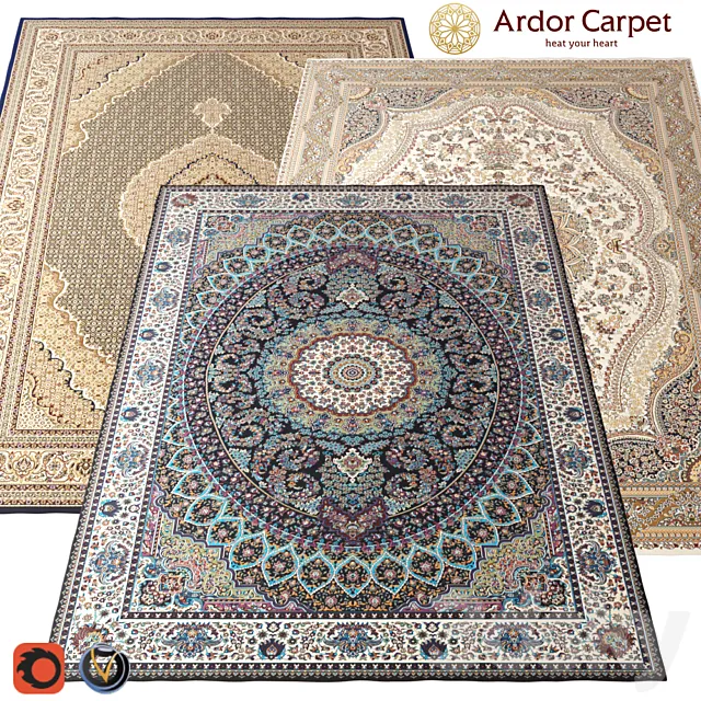 Carpet Ardor (Traditional) 2400h3000 (3 colors) Part 2 3ds Max