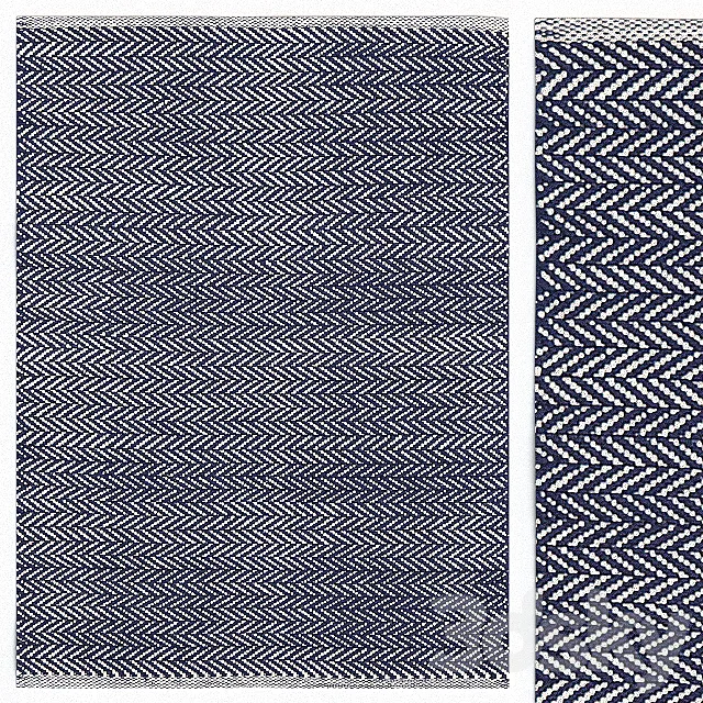 Carpet Dash & Albert Herringbone Indigo Woven Cotton Rug 3DSMax File