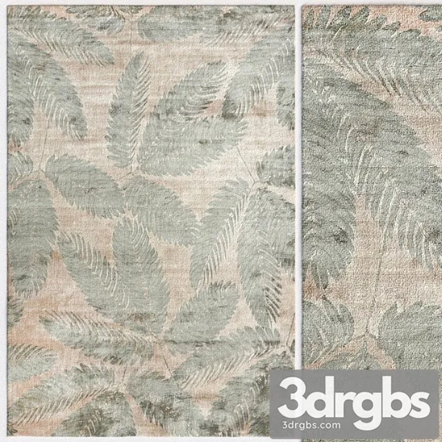 Carpet linie design ambrosia leaf rug 3dsmax Download