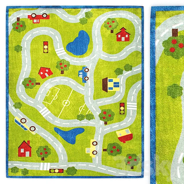 Carpet NuLoom Alton Kids Road Trip Rug 3ds Max