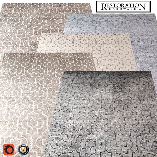 Carpet Restoration Hardware (Medallione) 2440х3050 (5 colors) 3ds Max