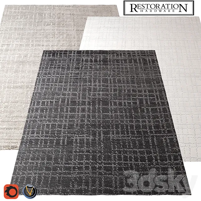 Carpet Restoration Hardware (Oro) 2440х3050 (3 colors) 3ds Max