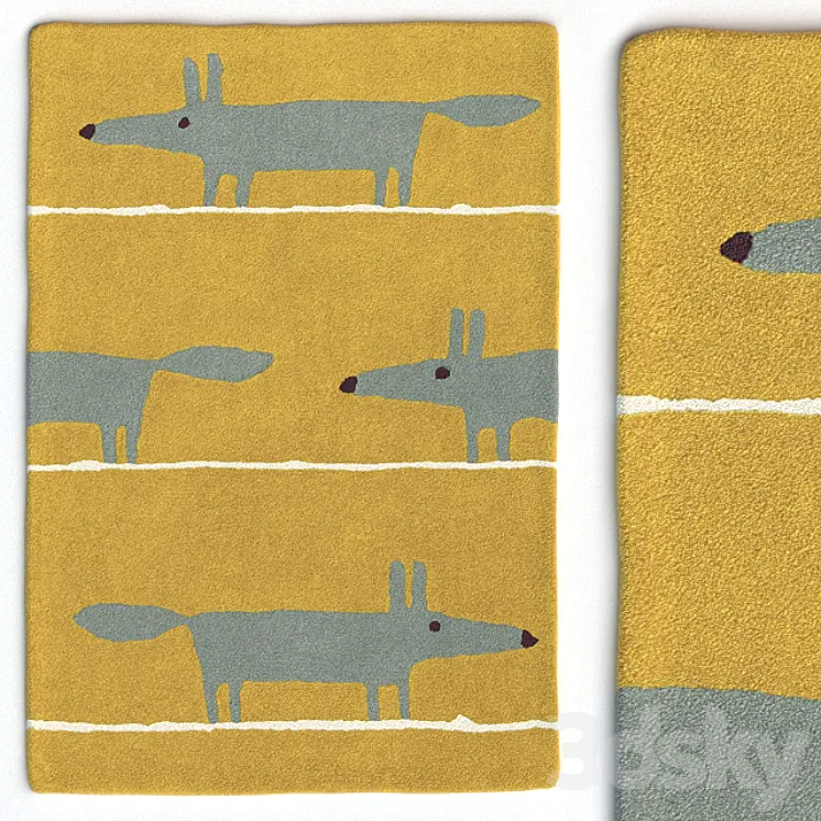 Carpet Scion Mr Fox Mustard Rug 3DS Max