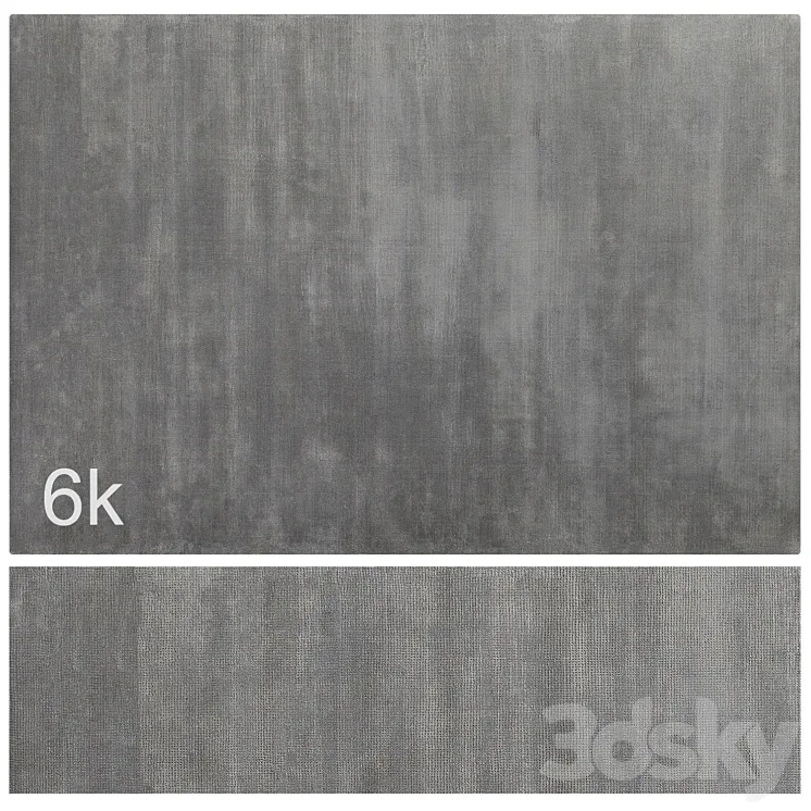 Carpet set 17 – Plain Gray Wool Rug \/ 6K 3DS Max Model