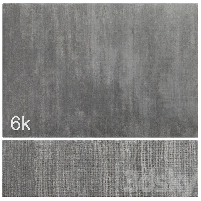 Carpet set 17 – Plain Gray Wool Rug _ 6K 3DSMax File