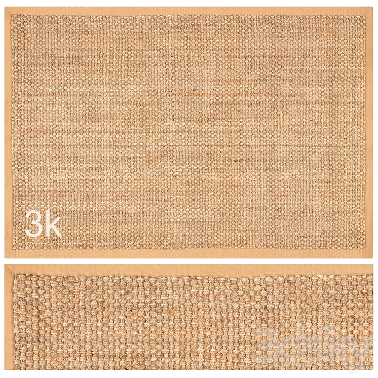 Carpet set 48 – Square Braided Jute \/ 3K 3DS Max Model