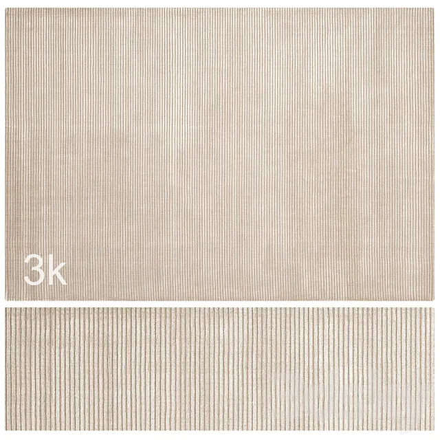 Carpet set 70 – Beige Stripes Wool Rug_ 3K 3ds Max