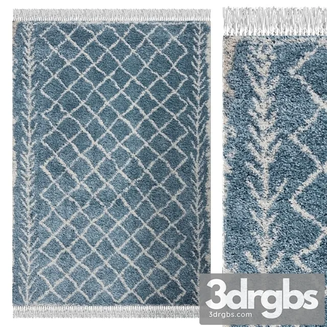 Carpet Think Rugs Boho 7043 Blue 3dsmax Download