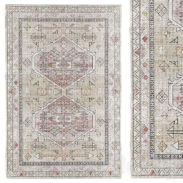 Carpet Urban Outfitters Brighton Printed Rug 3DS Max Model