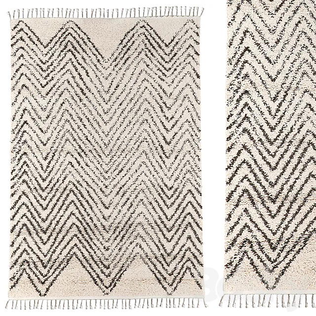 Carpet Urban Outfitters Chevron Shag Rug 3ds Max