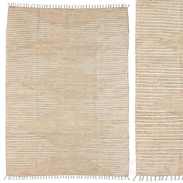 Carpet Urban Outfitters Connected Stripe Rag Rug 3DS Max Model