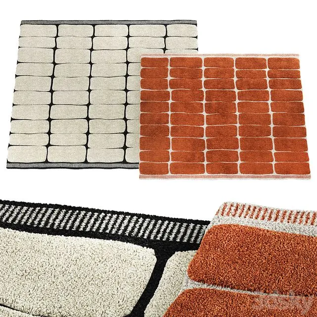 Carpet with a graphic three-dimensional pattern 3dsMax Model