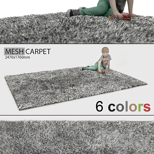 Carpet with a long nap 4 3DS Max Model