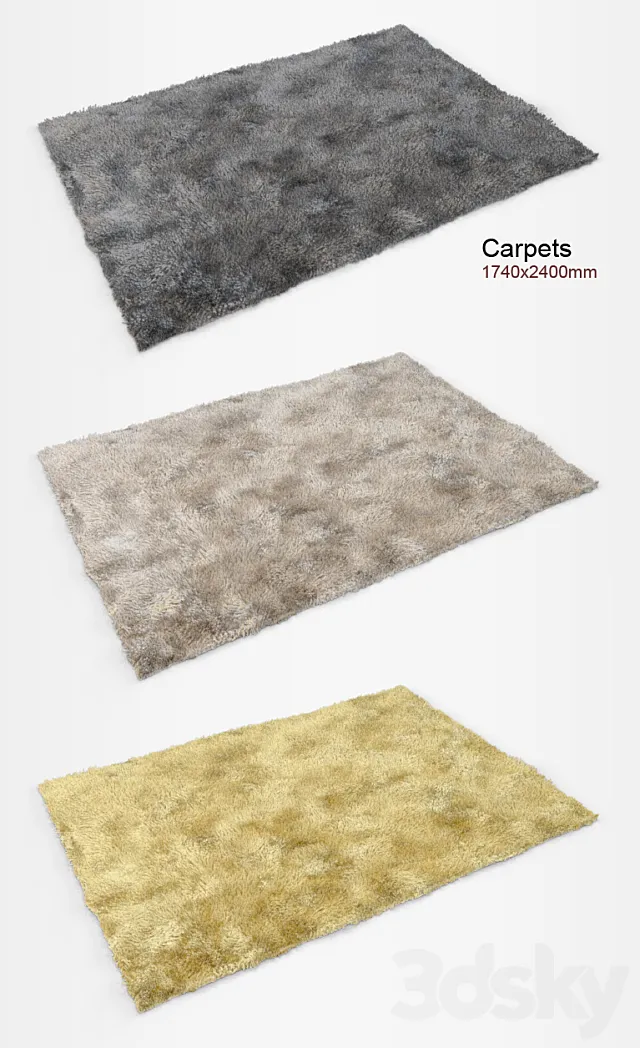 Carpet with long pile 2 3DSMax File