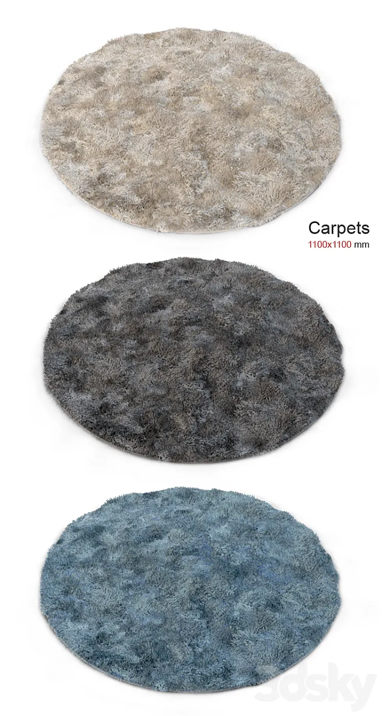Carpet with long pile 3 3DS Max