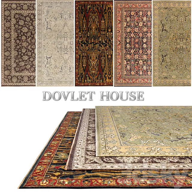 Carpets DOVLET HOUSE 5 pieces (part 213) 3DS Max Model