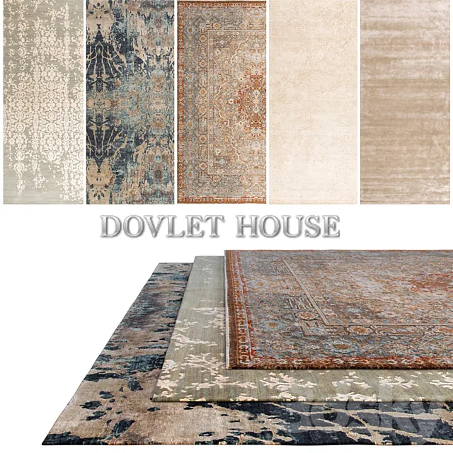 Carpets DOVLET HOUSE 5 pieces (part 247) 3DS Max Model