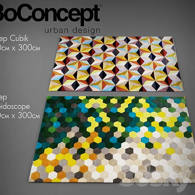 Carpets & Kaleidoscope from BoConcept Cubik 3DSMax File