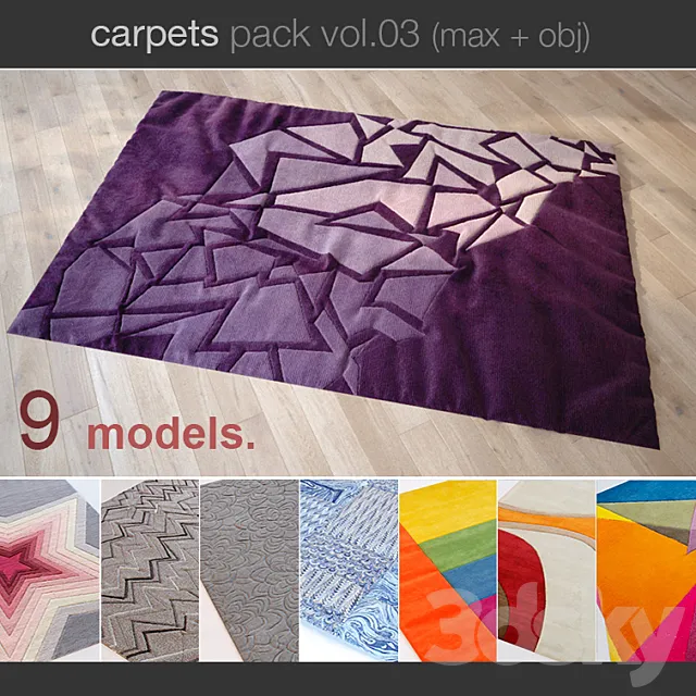 Carpets pack 3DS Max Model