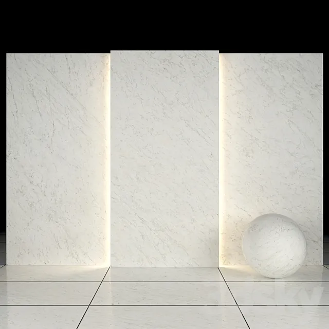 Carrara White Marble 02 3DS Max Model