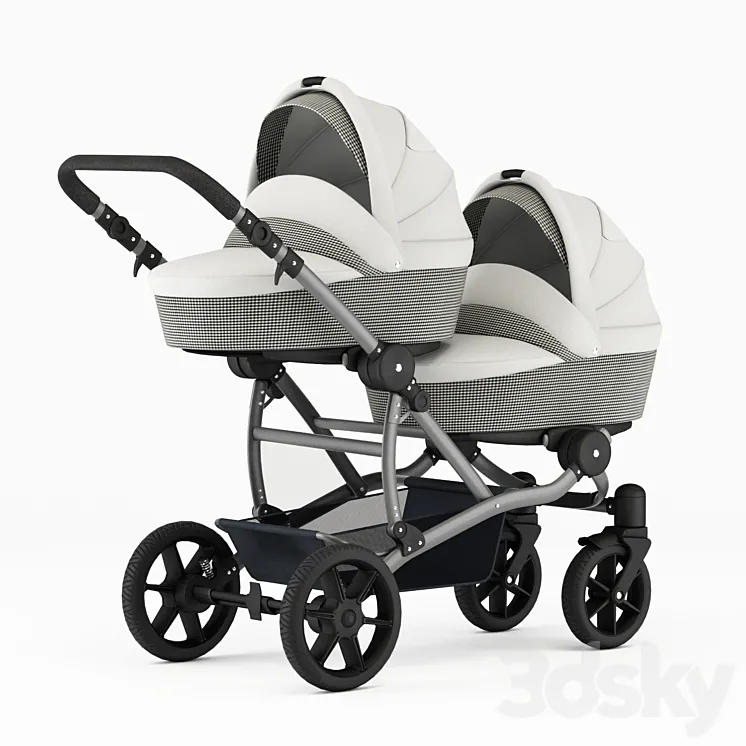 Carriage for twins for newborns 3DS Max