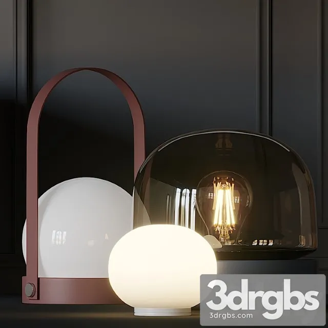 Carrie Stone And Mini Glo Ball T Table Lamps 1 3dsmax Download