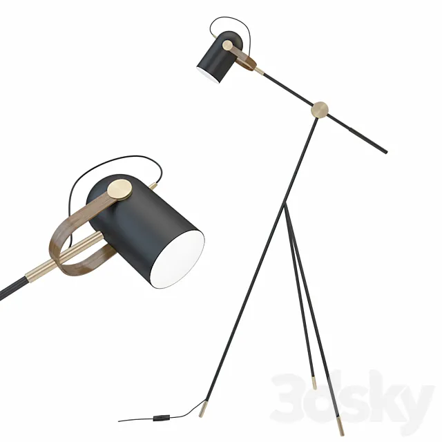 Carronade 360S floor lamp black 3DSMax File