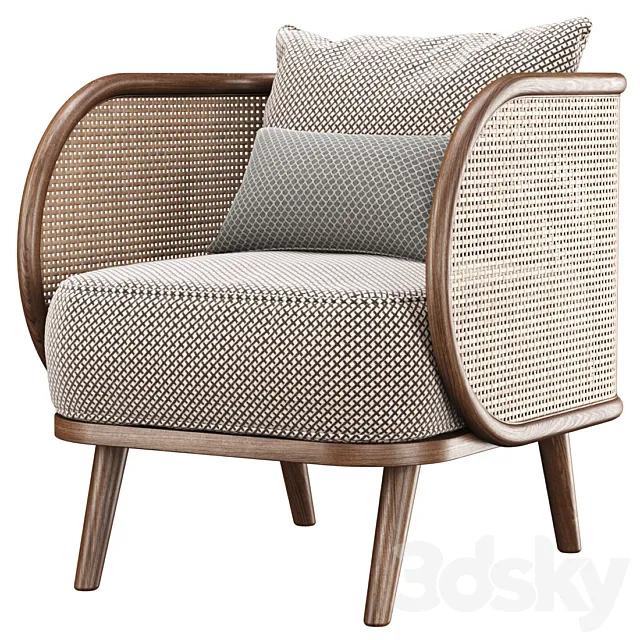 Carry rattan dining chair IK12 _ Rattan dining chair 3DS Max Model