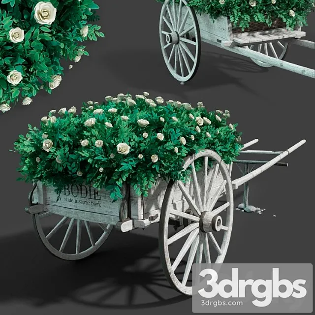 Cart with Flowers 3dsmax Download