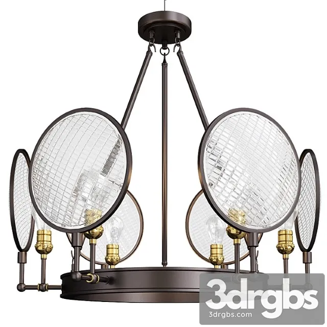 Cartweight 6 light oil rubbed bronze round chandelier