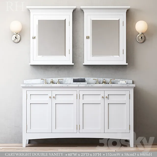 CARTWRIGHT DOUBLE VANITY 3ds Max