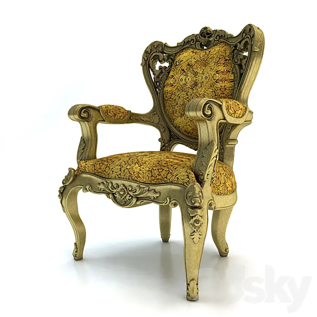 Carved Chair 3DS Max Model