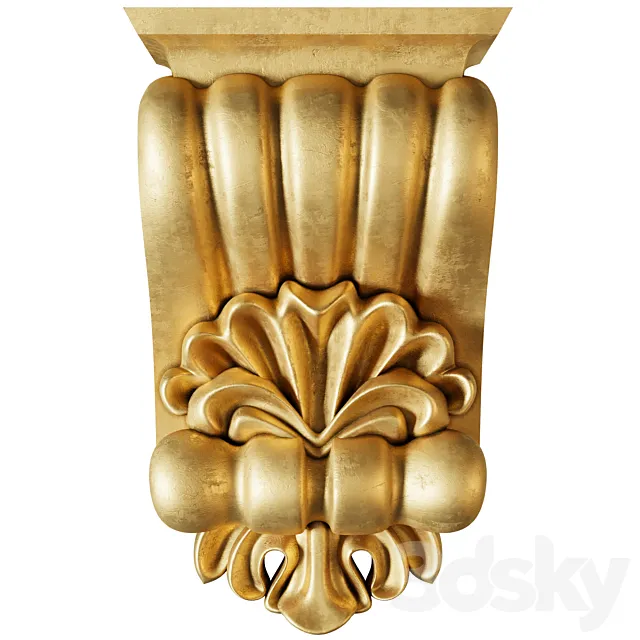 Carved Classic bracket aren 02 3dsMax Model