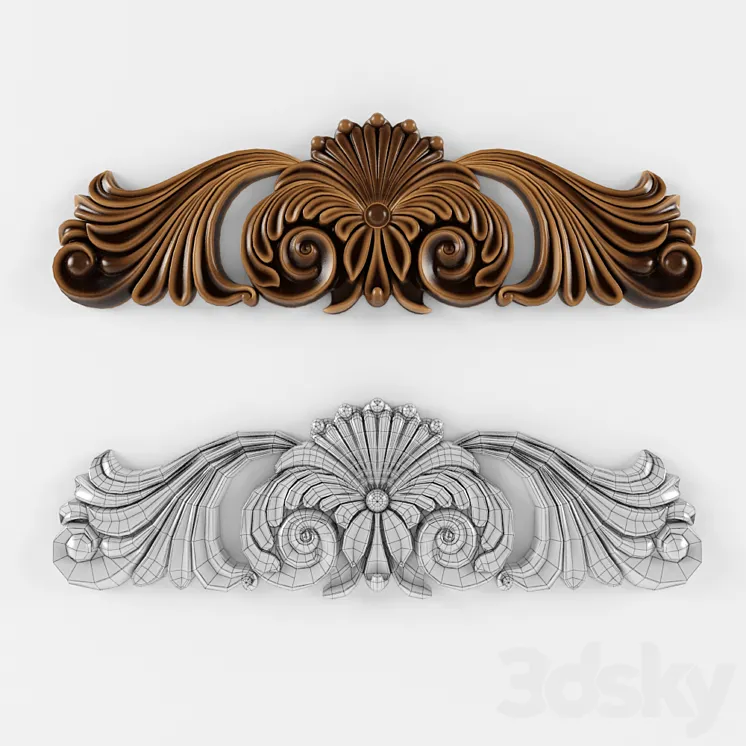 carved decoration 3DS Max