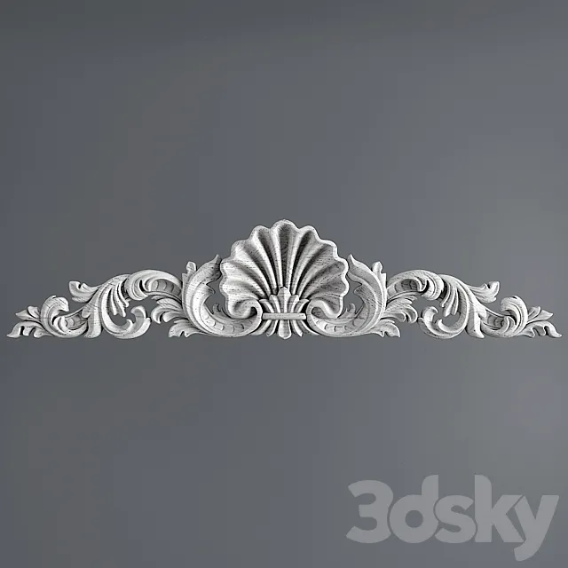 Carved element 3ds Max