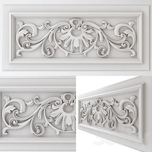 Carved facade 3DS Max Model