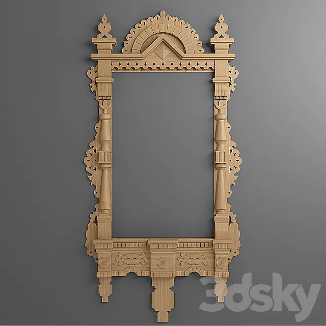 Carved frame 3ds Max