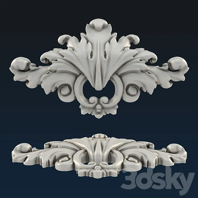 Carved lining 3DS Max Model